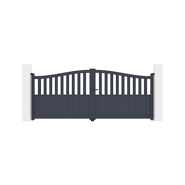 Casanoov Flügeltor 3 4 M Meije H 140 Cm Graues Aluminium & 2 Pfosten 20 X 2 günstig online kaufen