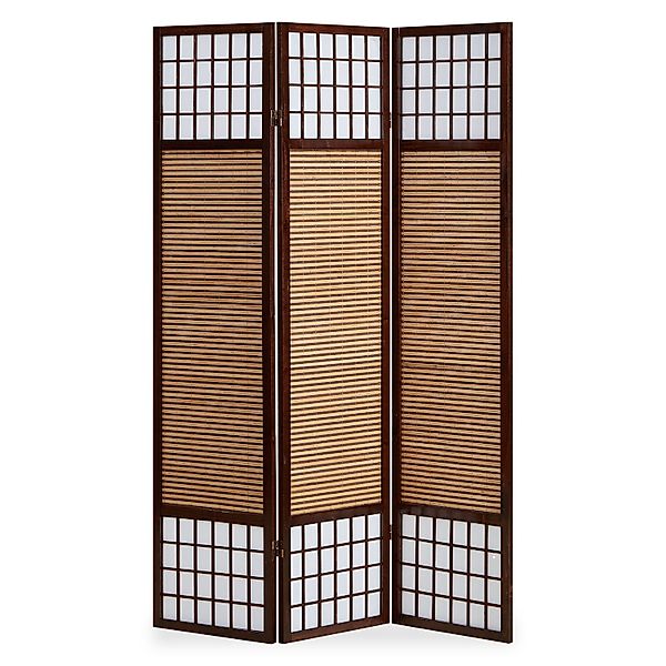 Homestyle4u Paravent Raumteiler Braun Holz Spanische günstig online kaufen