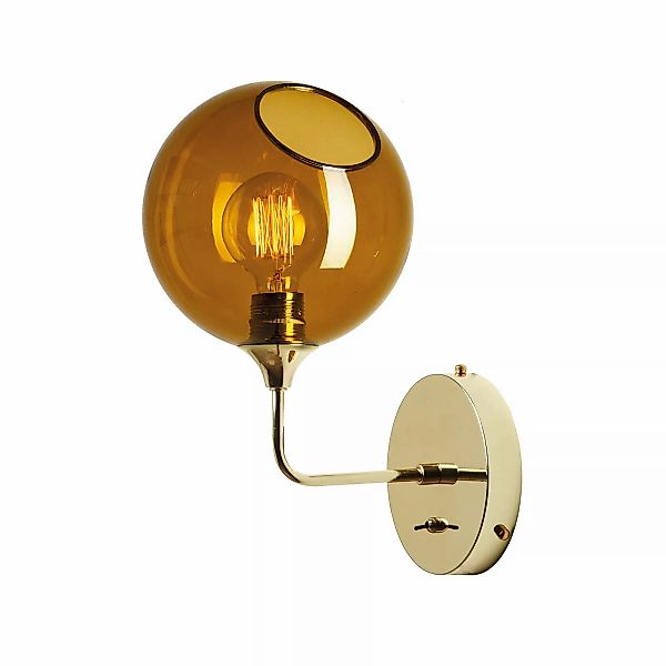 Wandleuchte Ballroom Short, bernstein/gold Glas mundgeblasen günstig online kaufen