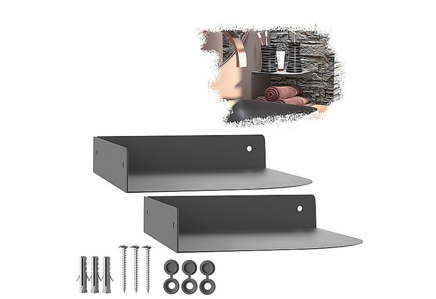 SO-TECH® Wandregal Eckregal HOVER 20/30 x 15/20 x 3 cm inkl. Befestigungsse günstig online kaufen