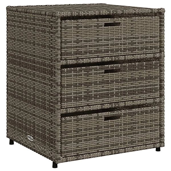 VidaXL Gartenschrank Grau 55x59x69 cm Poly Rattan günstig online kaufen