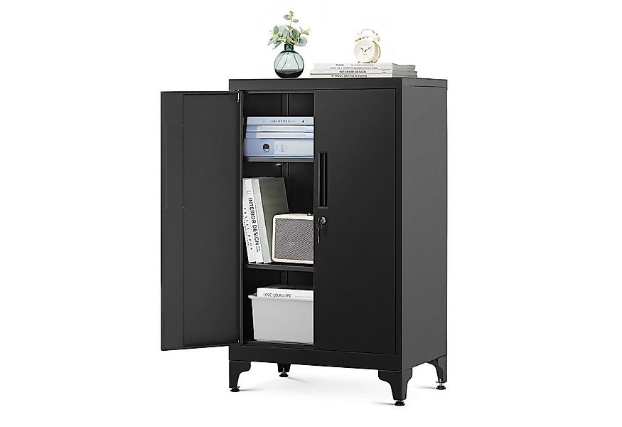 SONGMICS Aktenschrank Mehrzweckschrank, Büroschrank mit 2 Türen Schrank abs günstig online kaufen