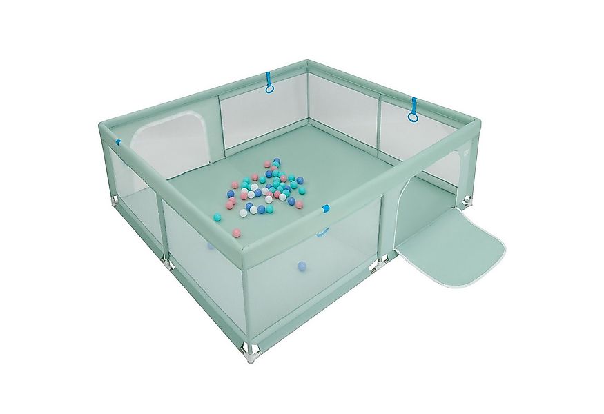 COSTWAY Laufstall Baby Laufgitter, 200 x 180cm, mit 50 Bällen günstig online kaufen