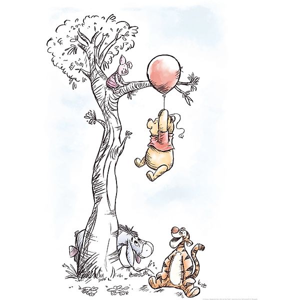 Komar Bild "Winnie the Pooh Hang on" Disney 1 Stk. tlg. Wandbild zur Dekora günstig online kaufen