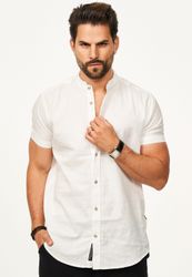 behype Kurzarmhemd als Sommerhemd aus Leinen günstig online kaufen
