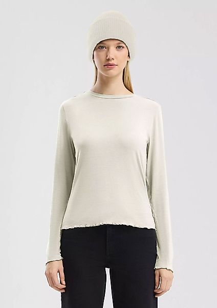 QS Longsleeve Langarmshirt aus Viskosestretch Rundhals, günstig online kaufen