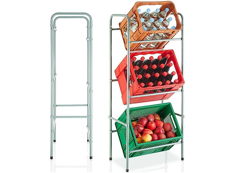 tectake Küchenregal Getränkekistenregal, Set 1-tlg., aus Stahl günstig online kaufen