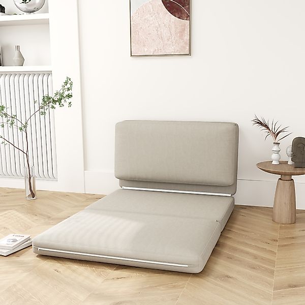 HOMCOM Bodensofa 3-in-1 Klappbar Schlafsofa mit Samtoptik, Gepolstert Sofab günstig online kaufen