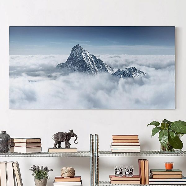 Leinwandbild Berg - Querformat Die Alpen über den Wolken günstig online kaufen