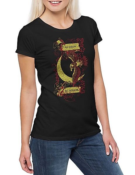 Urban Backwoods Print-Shirt House Falcon Damen T-Shirt Game Of Winter Symbo günstig online kaufen