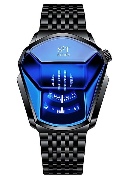 S&T Design Quarzuhr Herren Uhr Edelstahl Armbanduhr Herrenuhr, (Geschenkebo günstig online kaufen