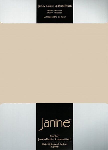 Janine Janine Spannbetttuch Elastic-Jersey 5002 opalgrau (48) Größe:  100x2 günstig online kaufen
