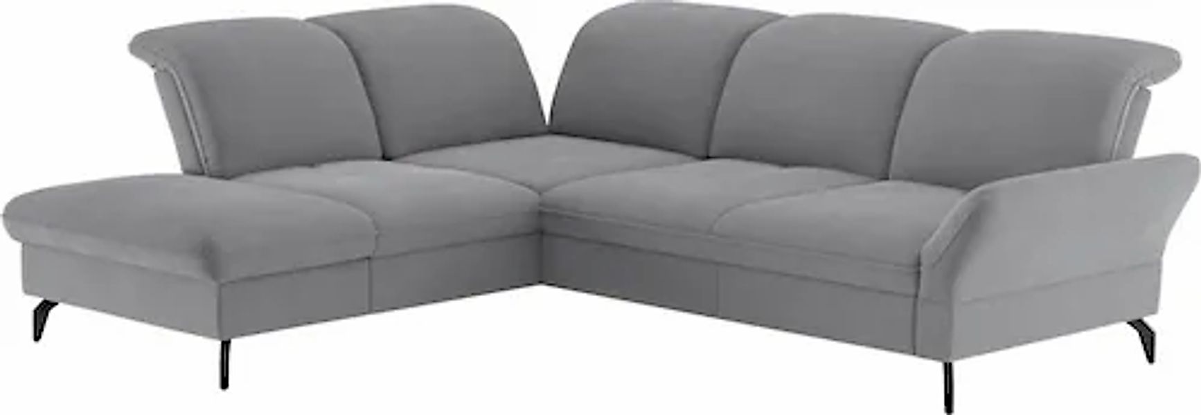 Ecksofa »Leandro L-Form« Wahlweise mit Bett-, Kopfteil - und Armlehnfunktio günstig online kaufen