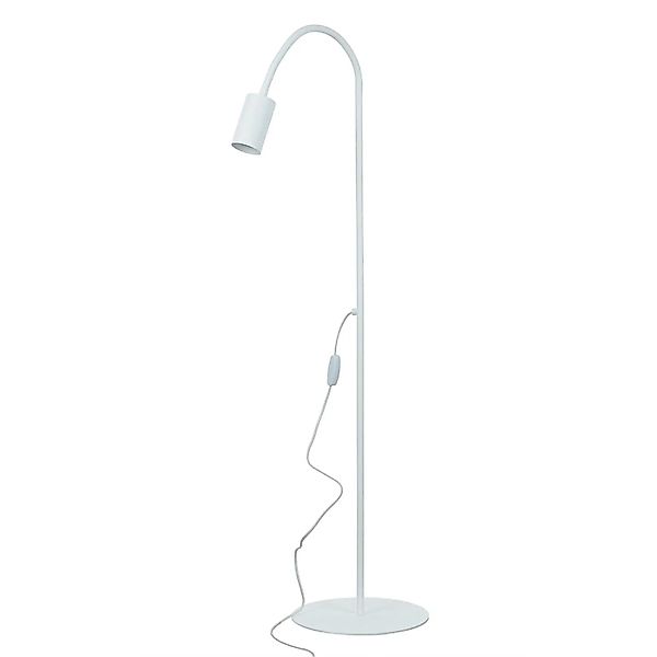 Licht-Erlebnisse Stehleuchte Schwanenhals 153 cm Klein Weiß Metall Für GU10 günstig online kaufen