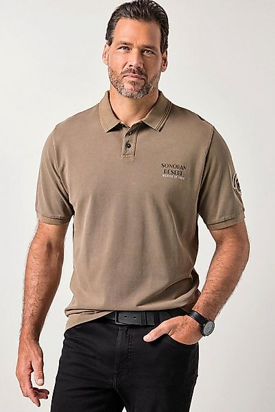 JP1880 Poloshirt Poloshirt Halbarm Piqué Brustprint Vintage Look günstig online kaufen