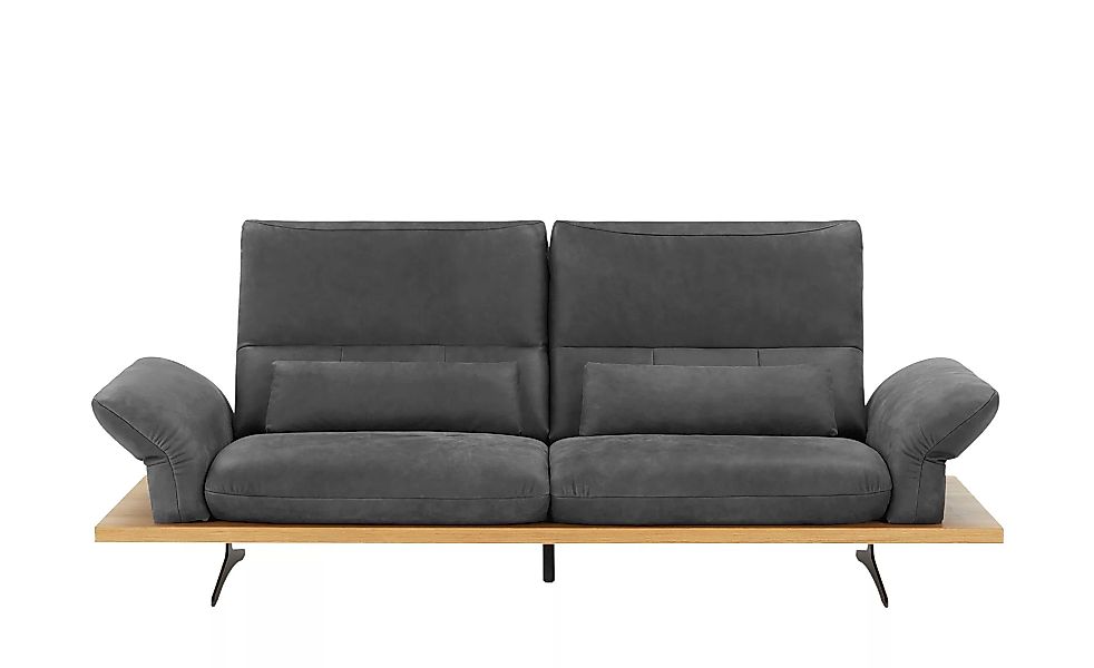 W.SCHILLIG Leder Sofa  Imperia - grau - 220 cm - 71 cm - 99 cm - Polstermöb günstig online kaufen