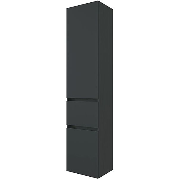 Held Möbel Bad-Hochschrank Verona 40 cm matt Grau-Graphitgrau günstig online kaufen