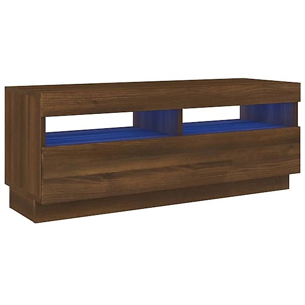 VidaXL TV-Schrank mit LED-Leuchten Braun Eichen-Optik 100x35x40 cm günstig online kaufen