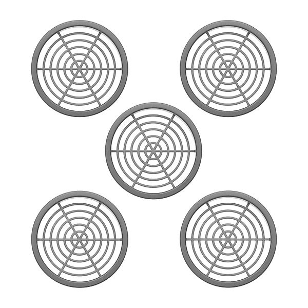 SOTECH 5 Stück Lüftungsrosette Ø65,2 mm aus Kunststoff Zum Einlassen Silber günstig online kaufen