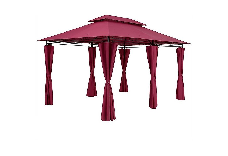 Casaria Pavillon Topas, 3x4m, UV-Schutz 50+, robust, Metall, Seitenwände günstig online kaufen