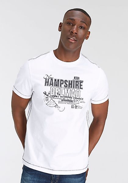 DELMAO T-Shirt, Kurzarm, lässige Passform, mit stylischem Print, Rundhals günstig online kaufen