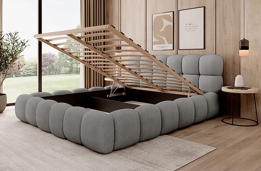 yourhouse24 Polsterbett Designer Boston Bouclé, Wolkenbett günstig online kaufen