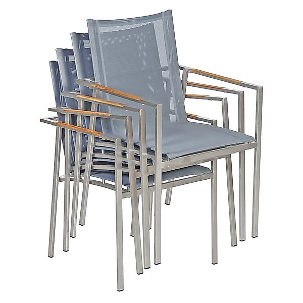 Casaria Gartenstuhl Monza (4 St), Stapelbar günstig online kaufen