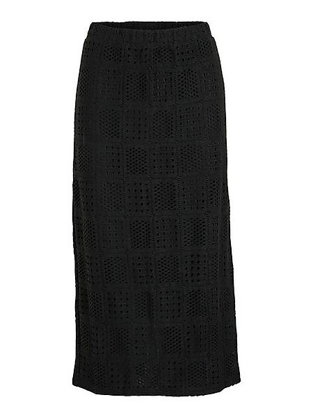 Vila Sommerrock Midi Design Strukturiert mit quadratischen Mustern VINOVIRA günstig online kaufen