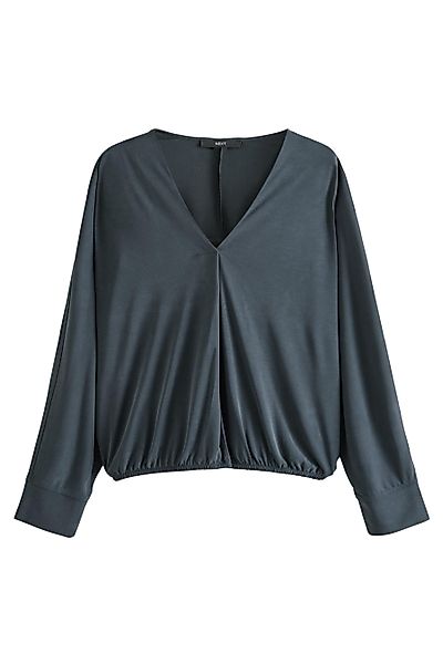 Next Blusenshirt Langärmlige Bluse mit V-Ausschnitt günstig online kaufen