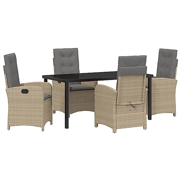 vidaXL Garten Essgruppe 5-Tlg Beige Poly Rattan 3380291 günstig online kaufen