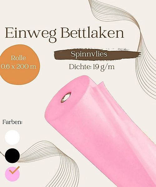 STM Company Bettlaken Einweg Bettlaken in Rolle 0,6x200 m, Gummizug: ohne, günstig online kaufen