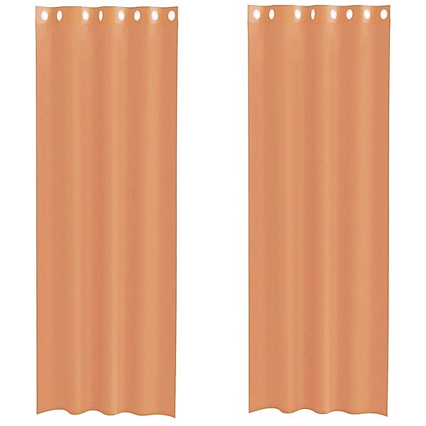 vidaXL Voile Vorhänge mit Ösen 2 Stk Terrakotta 4102141 günstig online kaufen