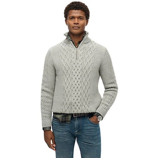 Superdry  Pullover Pull col zippé torsadé  Jacob günstig online kaufen