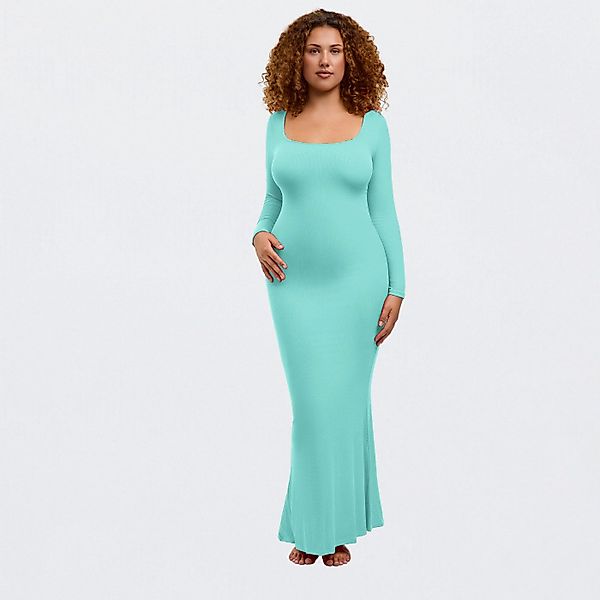 Creamy Fabrics Jerseykleid Ribbed Long Sleeve günstig online kaufen