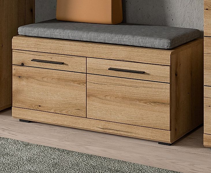 Inn.Furn Schuhbank Shawn (Garderobenbank in Evoke Eiche Dekor, 2-türig, 90 günstig online kaufen