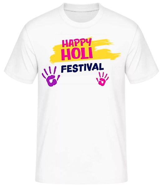 Happy Holi Square · Männer Basic T-Shirt günstig online kaufen
