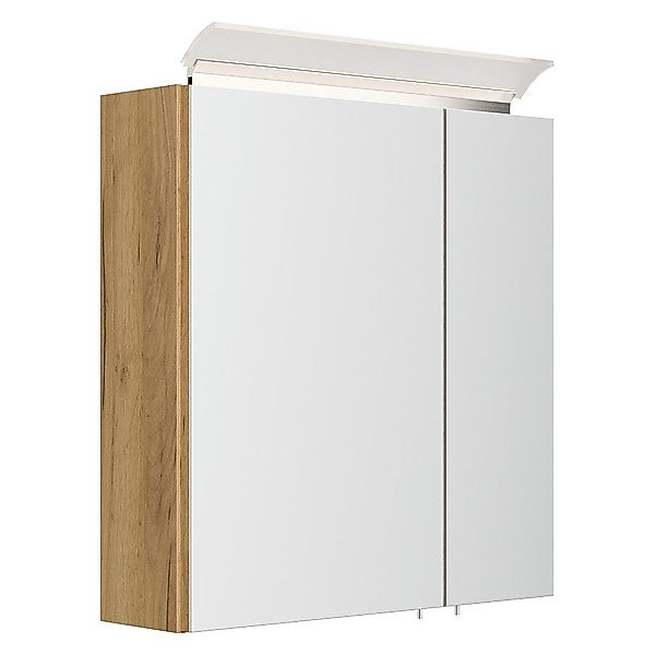 Lomadox Spiegelschrank BATLEY-02 60cm breit, Eiche, günstig online kaufen