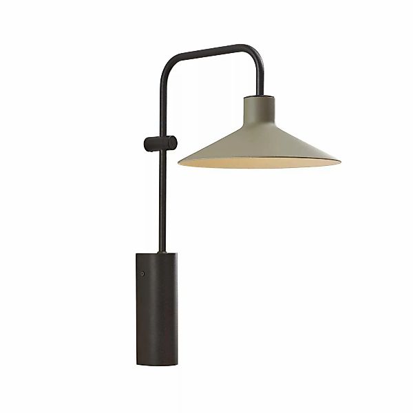 Bover LED-Wandlampe Platet A/02, schwarz/olivgrau günstig online kaufen