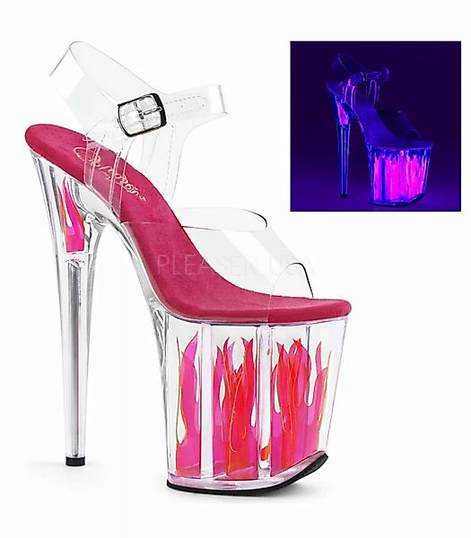 Extrem Plateau High Heels FLAMINGO-808FLM - Neon Pink Flamme (Schuhgröße: E günstig online kaufen