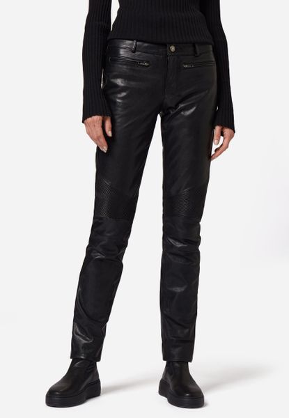 RICANO Lederhose Donna Lederhose mit Biker-Elementen günstig online kaufen