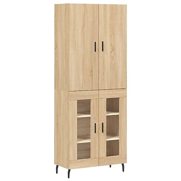 vidaXL Highboard Sonoma-Eiche 69,5x34x180 cm Holzwerkstoff 3195750 günstig online kaufen