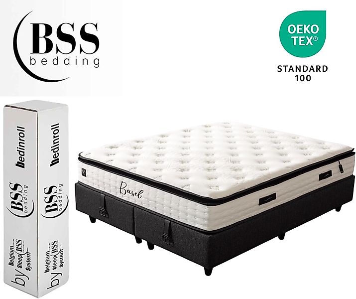 Taschenfederkernmatratze, BSS Bedding, Basel, 7-Zonen Federkernmatratze, günstig online kaufen