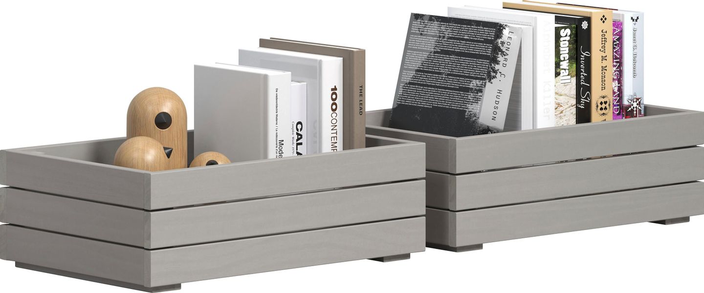 INTER-FURN Schublade "Arona Holzkisten" 2 Stk. tlg. 2er Set Massivholzkiste günstig online kaufen