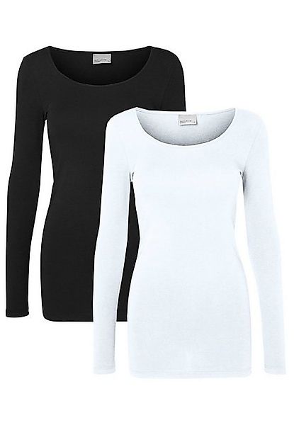 Vero Moda T-Shirt Dünnes Langarm Shirt 2-er Stück Set VMMAXI (2-tlg) 5185 i günstig online kaufen