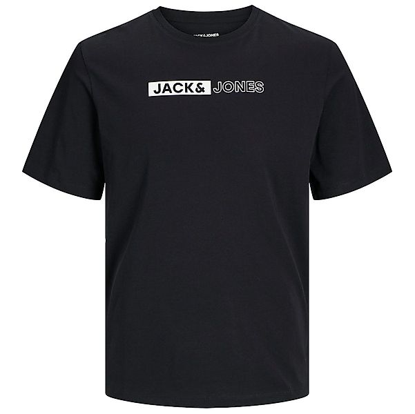 Jack&Jones T-Shirt mit Label-Print Farbe schwarz Größe: 4XL günstig online kaufen