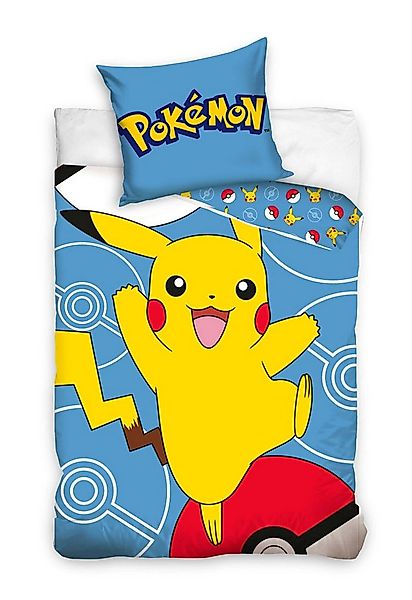 Carbotex Bettwäsche Pokemon - Wende-Bettwäsche-Set, 135x200 & 80x80, Pikach günstig online kaufen