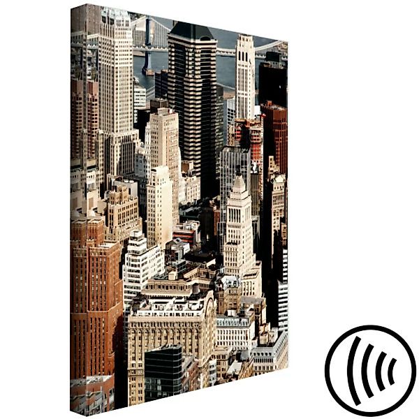 Bild auf Leinwand Wolkenkratzer von New York - ein Bild aus der Vogelperspe günstig online kaufen