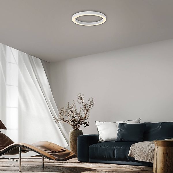 PURE LED-Deckenlampe Lines, Ø 50 cm, weiß CCT, Fernbedienung günstig online kaufen