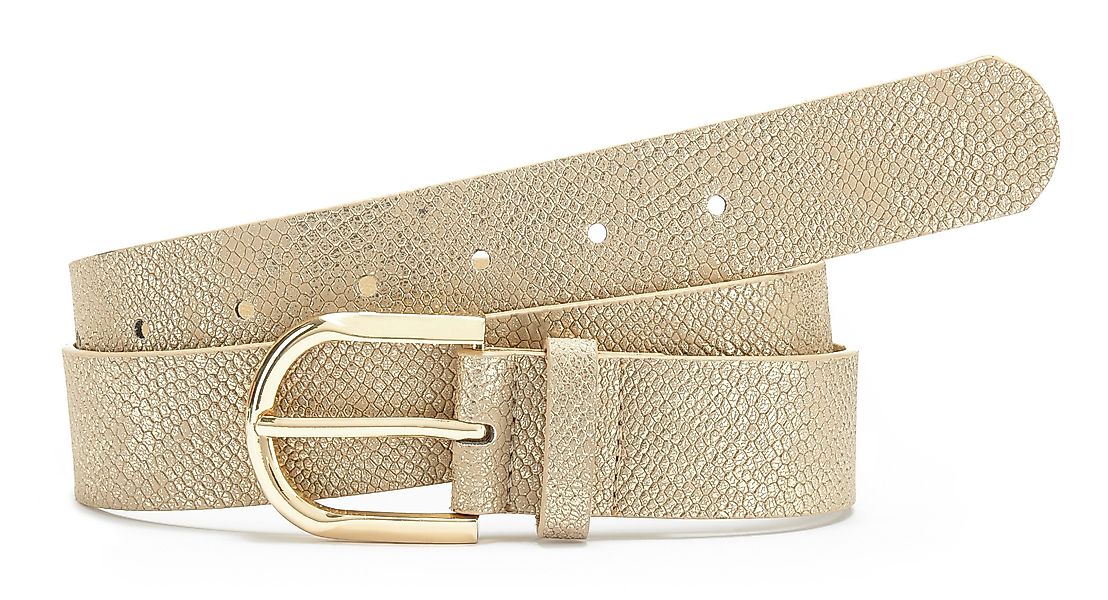 LASCANA Hüftgürtel Hosengürtel im Metallic-Look, Gürtel, günstig online kaufen