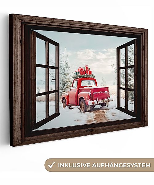 OneMillionCanvasses® Leinwandbild Fensterblick - Auto - günstig online kaufen